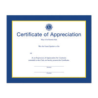 Certificates - Lions Clubs International