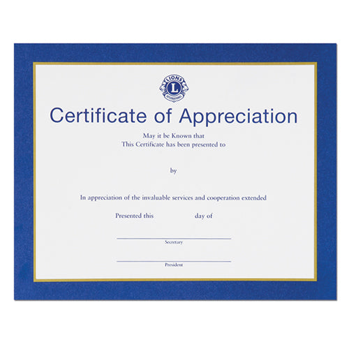 CERTIFICATE OF APPRECIATION Lions Clubs International