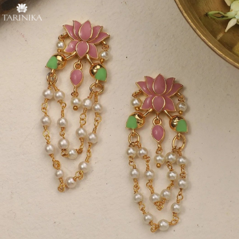 Pink Colour Heavy Jhumka Bali for Saree | FashionCrab.com