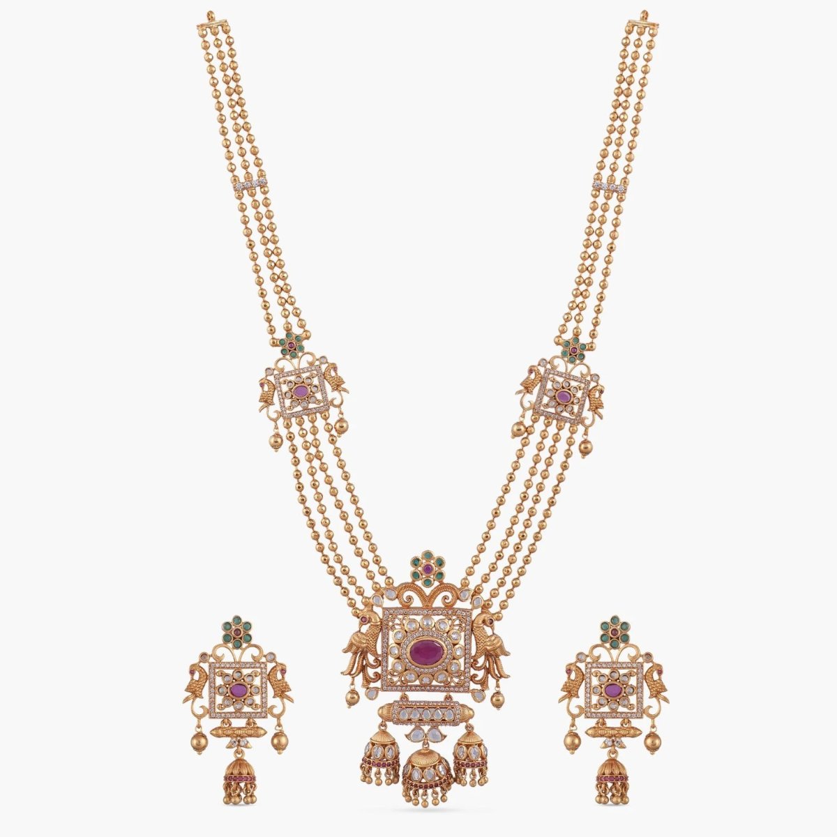 Buy Zeel Antique Long Necklace Set | Tarinika - Tarinika India