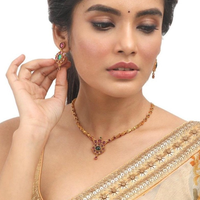 Shop Tarinika's Alala Gold Plated Tribal Necklace Set Online