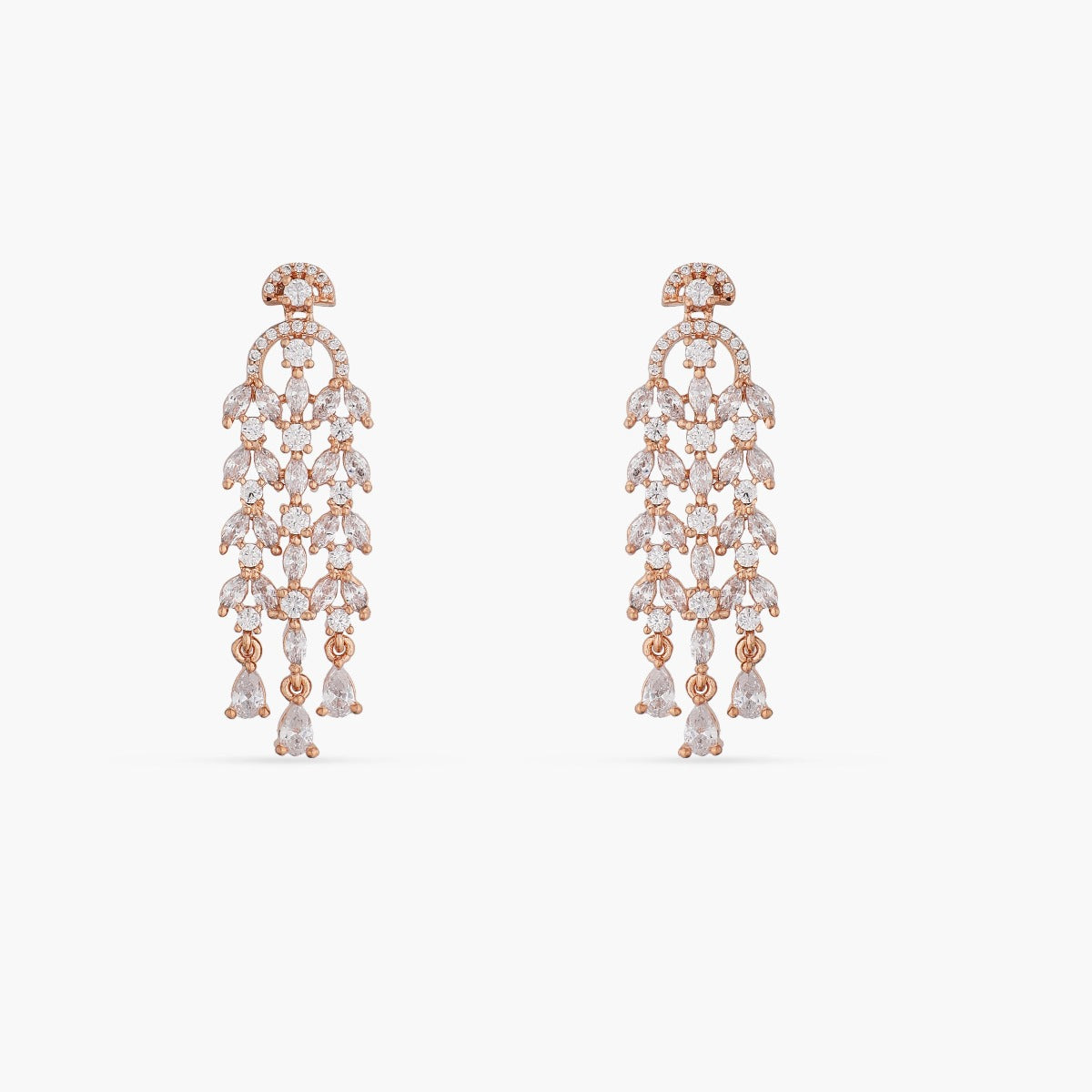 Eileen Chandelier CZ Earrings - Tarinika India product image