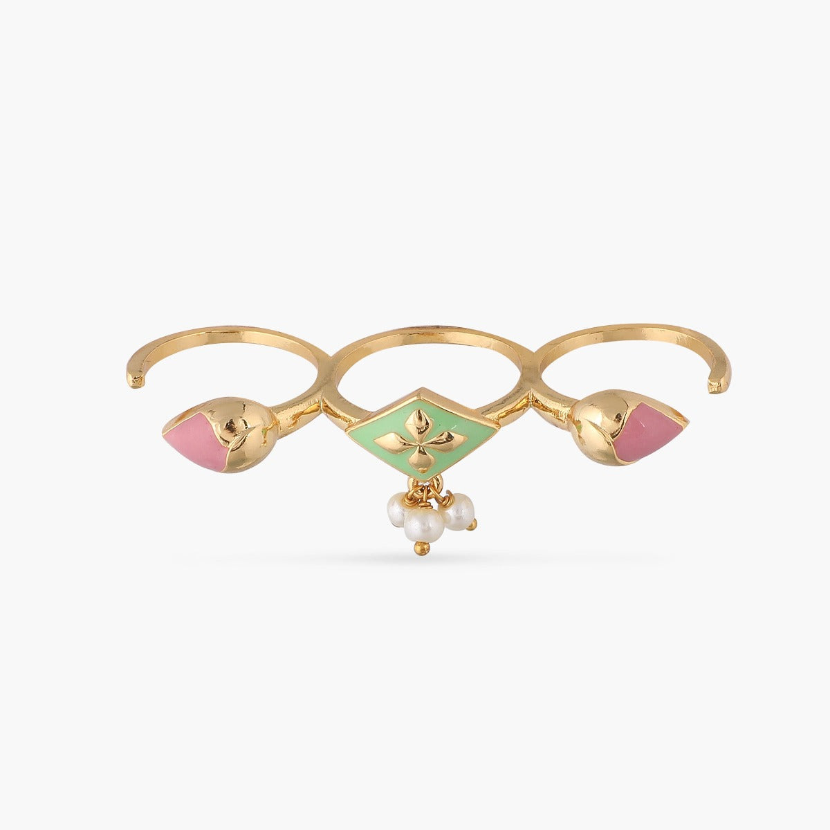 Buy Jalaja Floral Triple Finger Ring