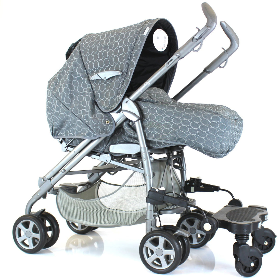 grey stroller pram