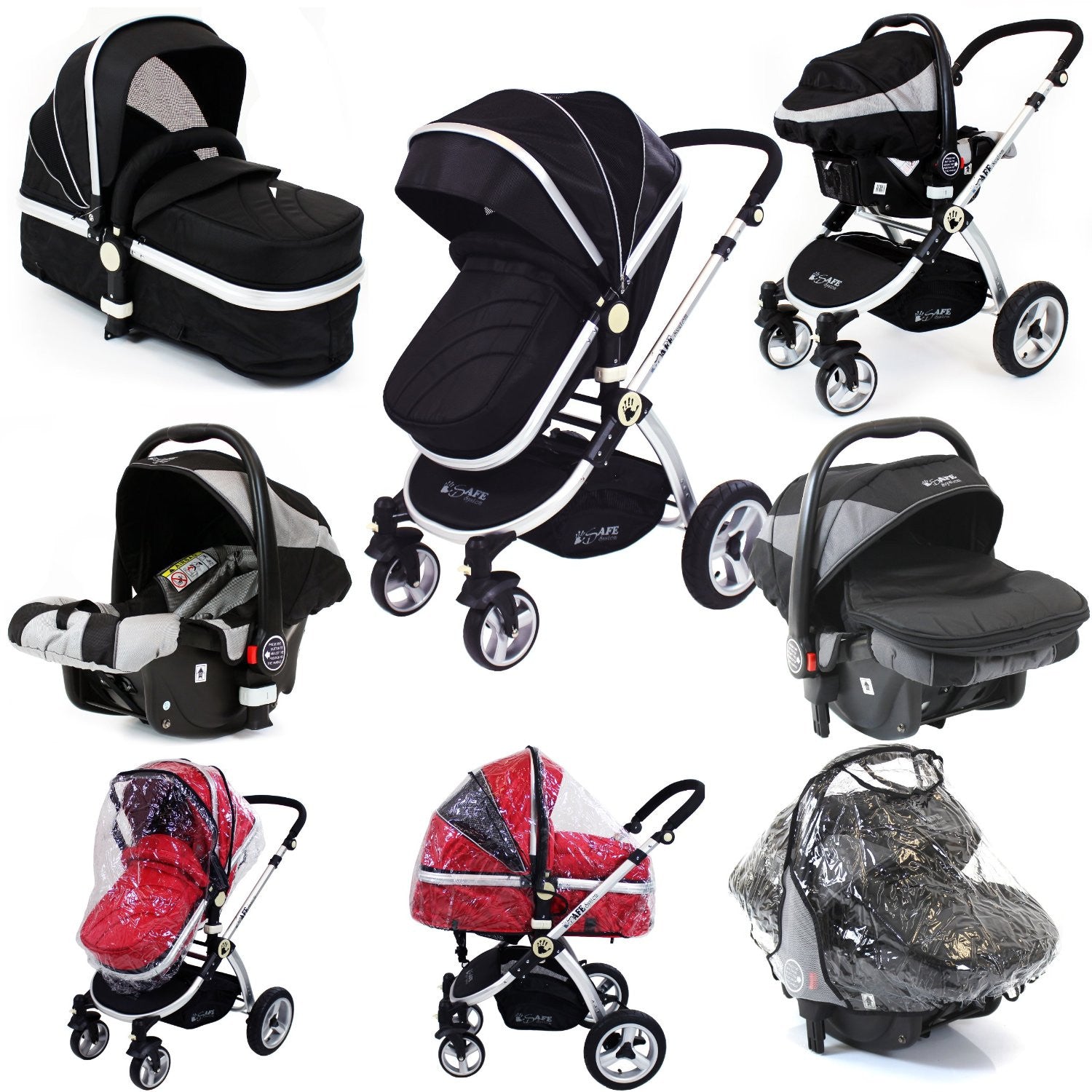 isafe black travel system