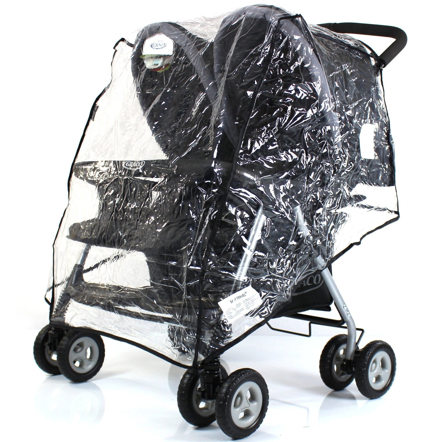 maclaren double stroller rain cover