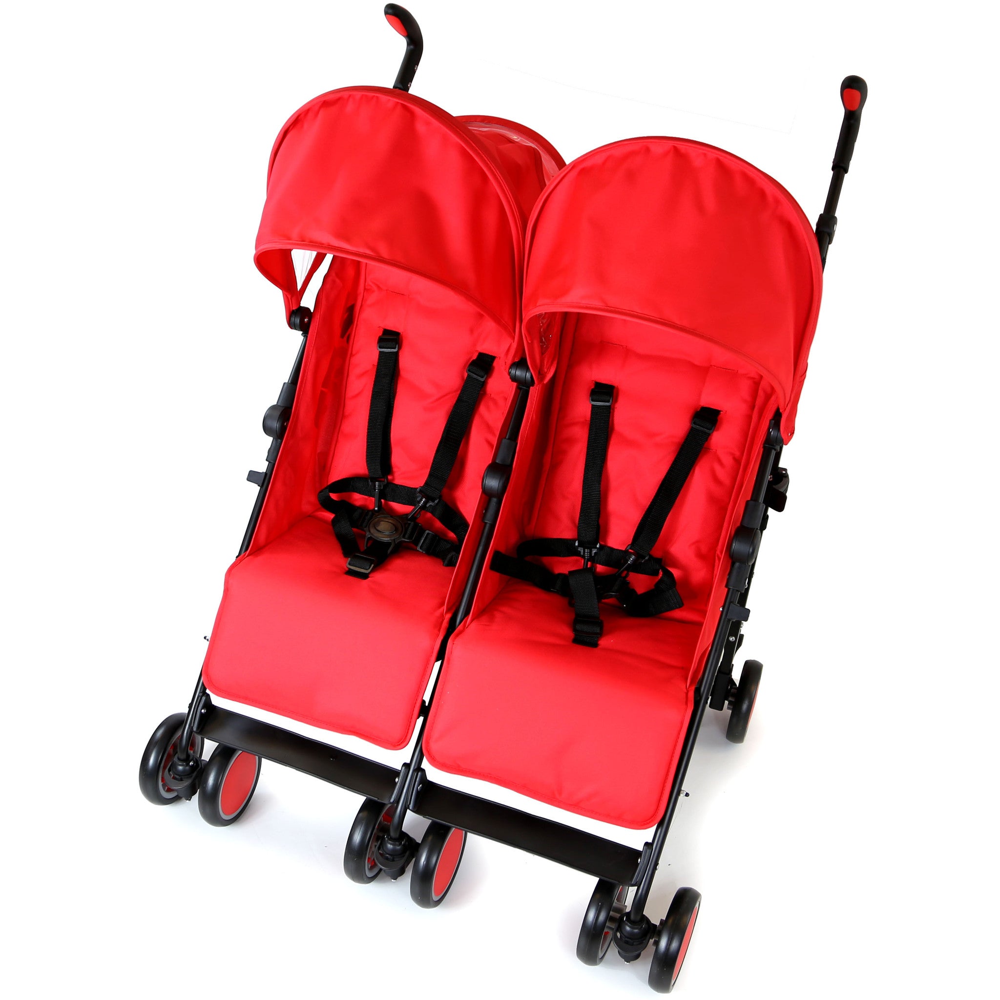 zeta citi twin stroller folded