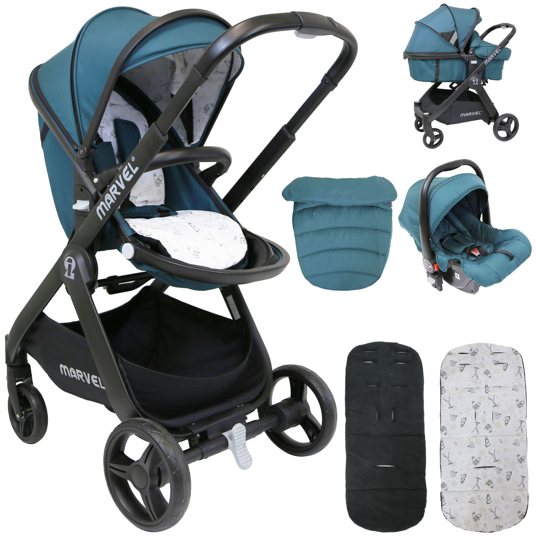 teal pram