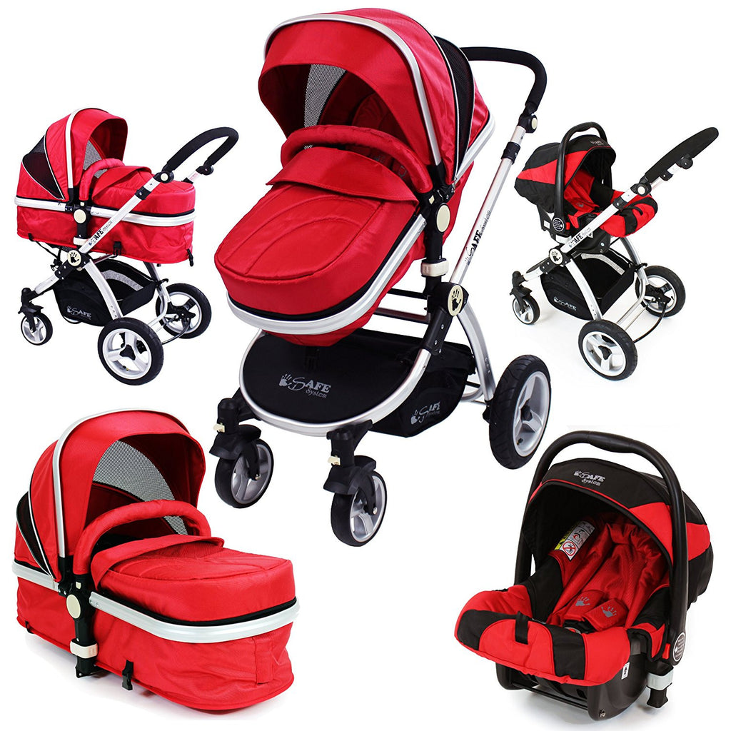 baby red pram