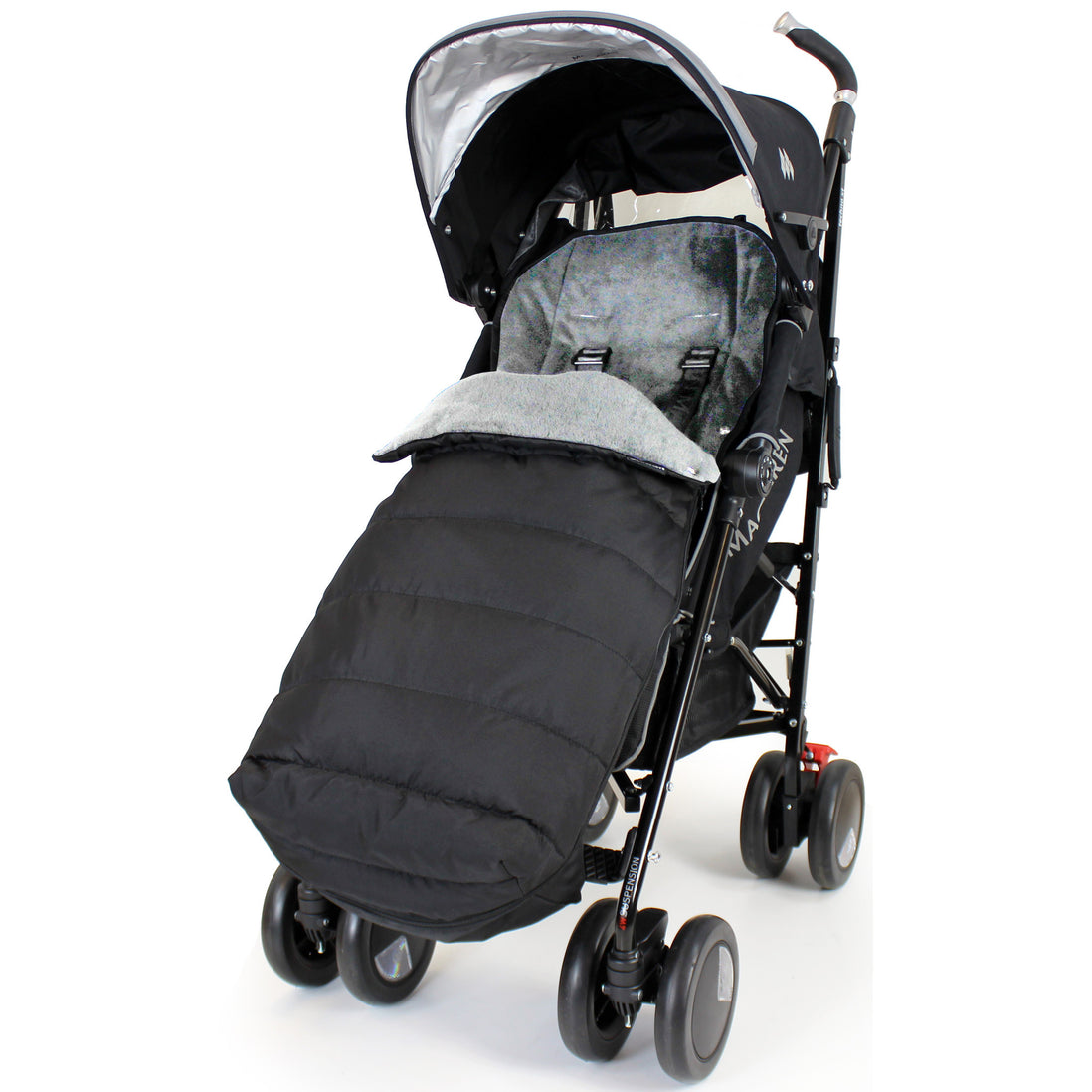 stroller and footmuff