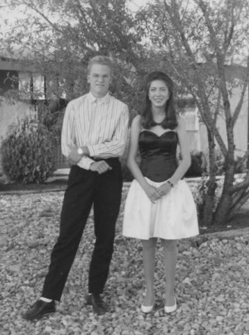 prom date from 1991 in black and white