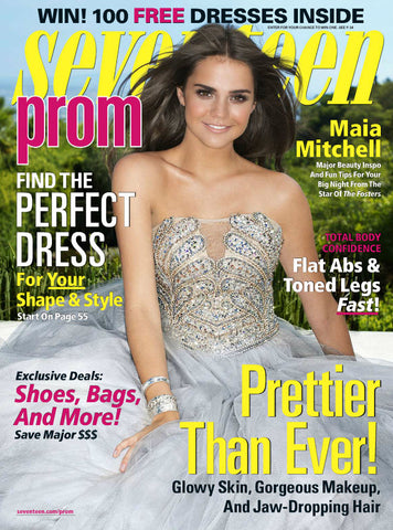 Seven Teen magazine with the topic Prom with a girl in a gown