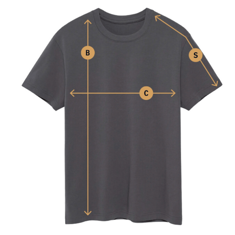 Bellargo SUPIMA® Cotton T-shirt Size Chart