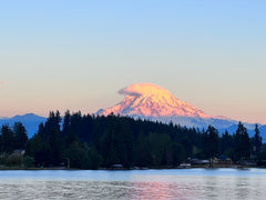 Mount Rainer viewed at Lake Tapps, Bonney Lake, Washington State