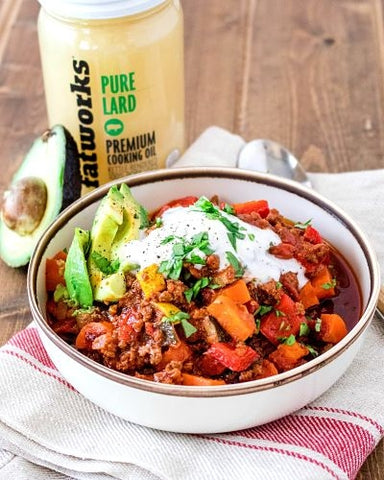 Easy Veggie Beef Chili with Pure Lard Recipe | Fatworks