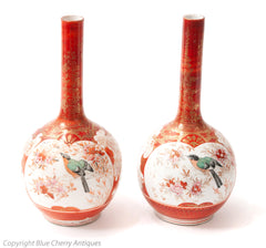 Kutani ware bottle vases