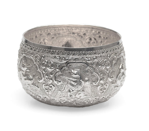 Burmese silver bowl