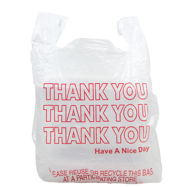 Thank You Printed Plastic Bags | Small Takeout Bags | Your Brand Cafe