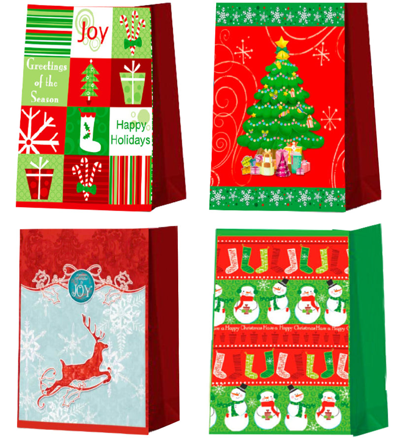 Christmas Large Glossy Bag, Case Pack of 144, Ideal for Bulk Buyers