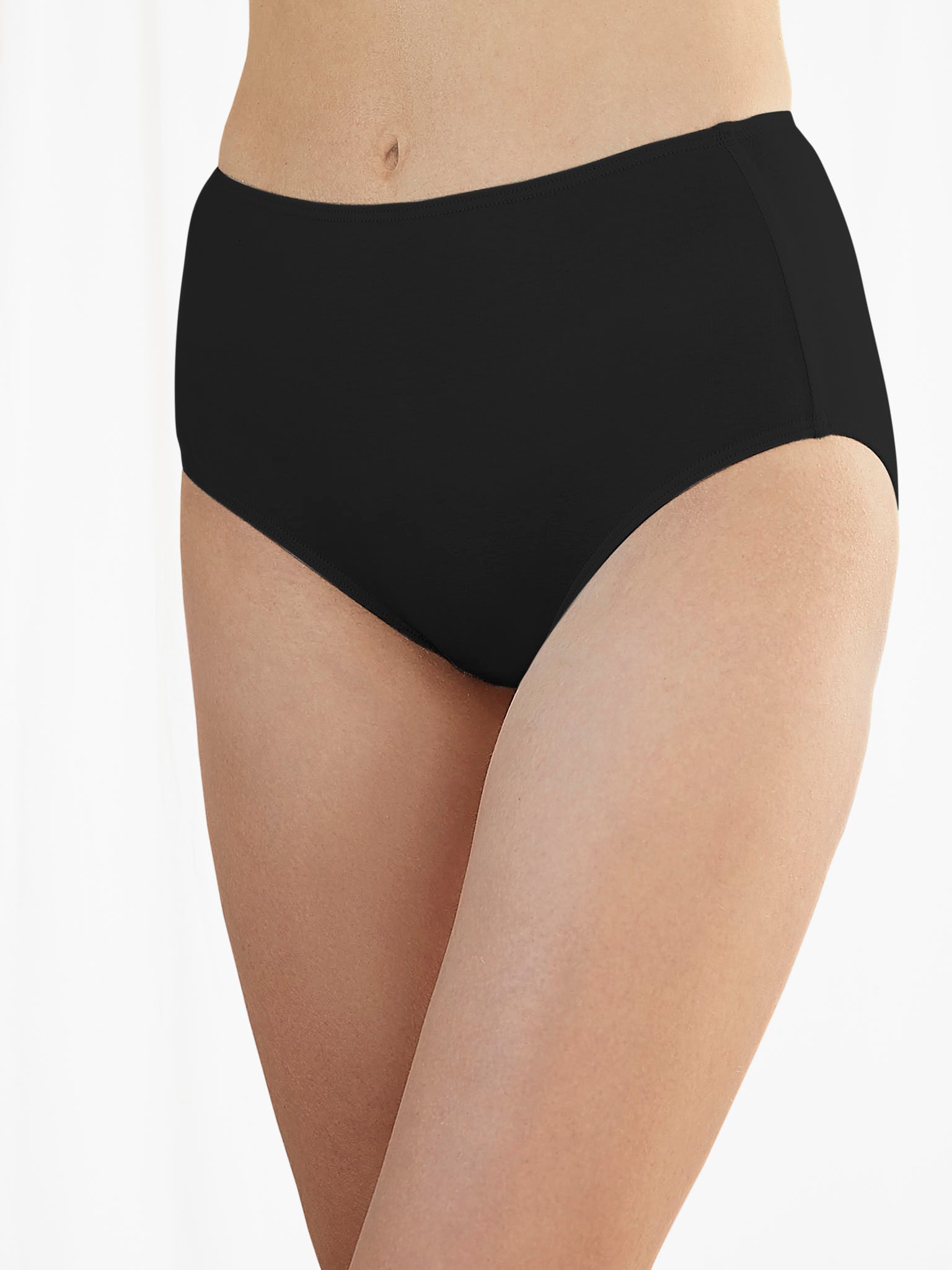 HUPOM Organic Cotton Underwear Womens Panties For Girls Bikini Leisure  String Drop Waist Black L 