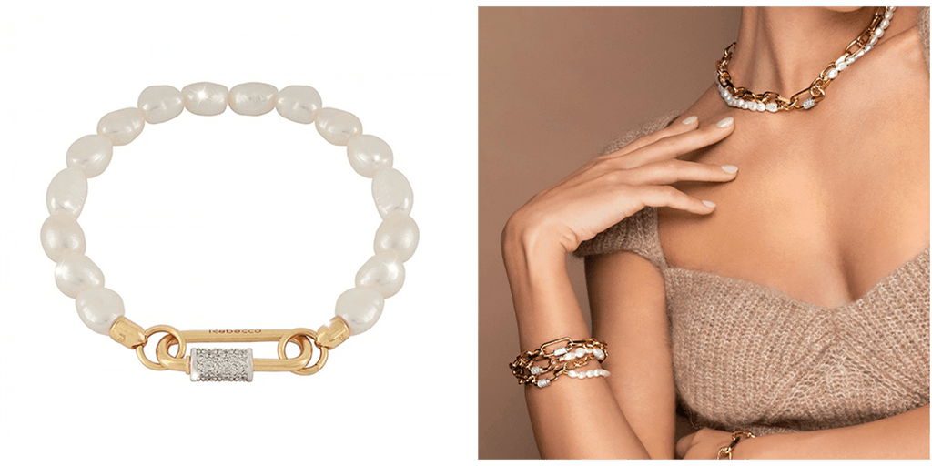 bracciale con perle rebecca