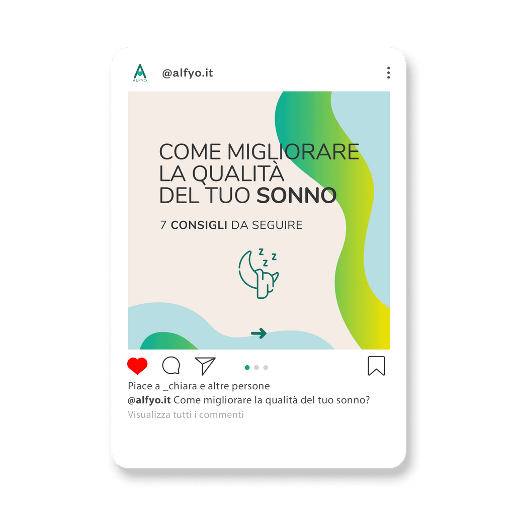 instagram post consigli per dormire meglio