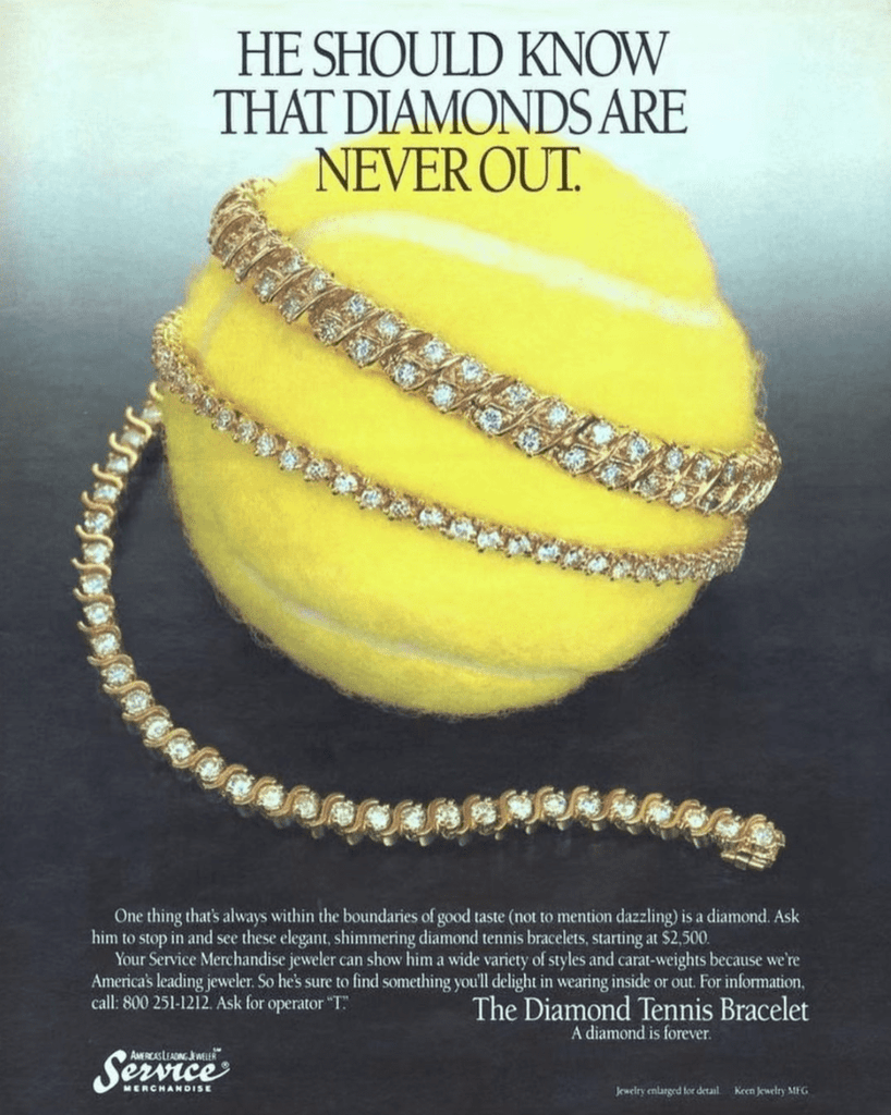 pubblicita bracciale tennis blog