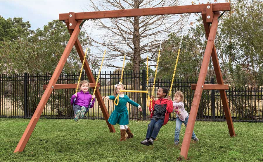 Kiwiplay Playground Swing Set And Playset Wood 10 Yrs