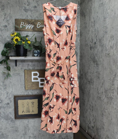 Ava & Viv Women's Plus Size Floral Sleeveless Tiered Maxi Dress –  Biggybargains