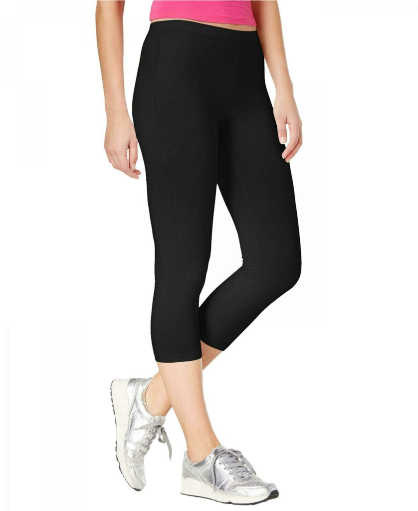 black cotton capri pants