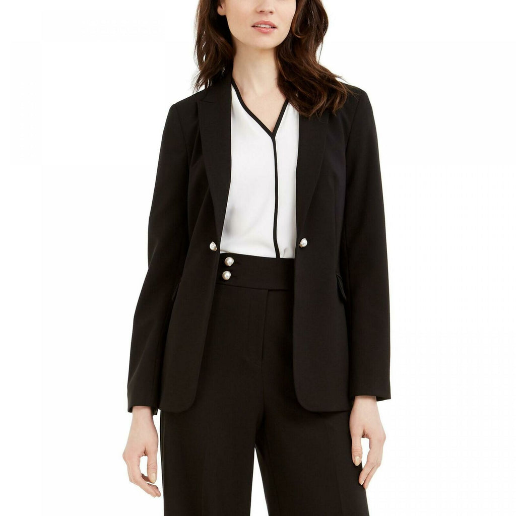Calvin Klein Women's Petite One Button Blazer Jacket – Biggybargains