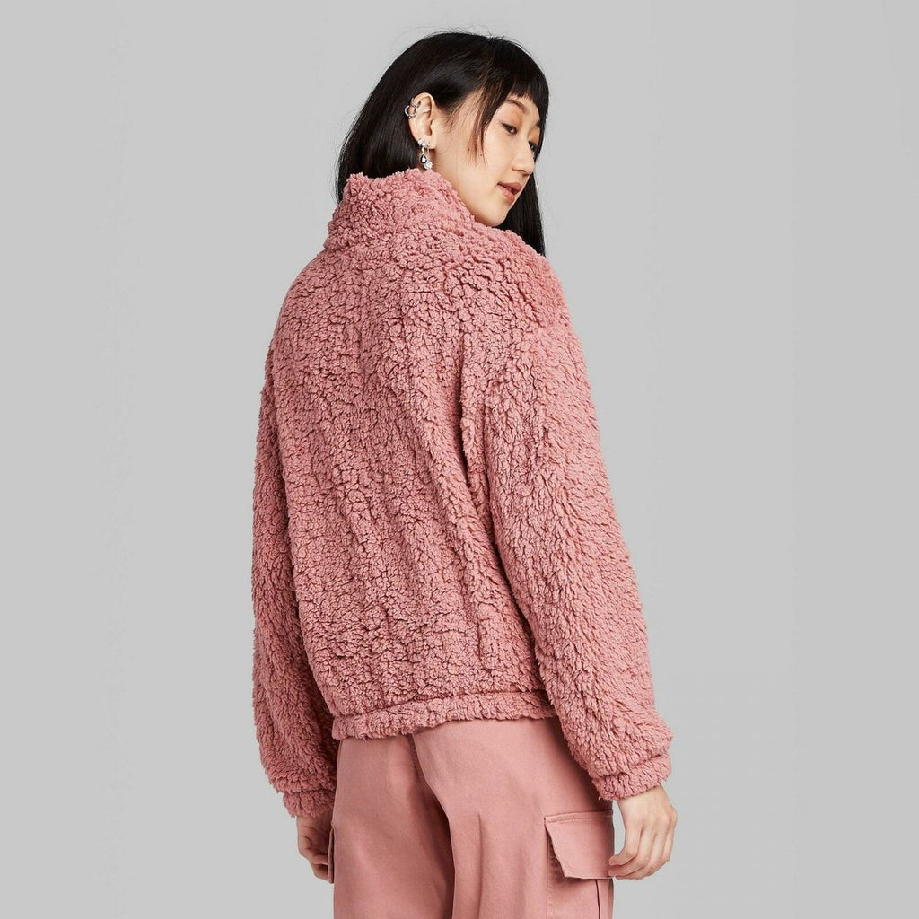 wild fable pink sherpa jacket