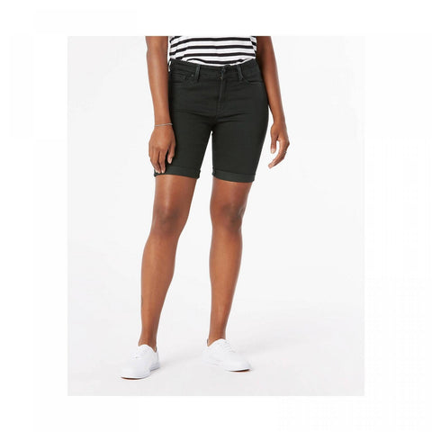 Denizen From Levi's Women's Mid-Rise Bermuda Jean Shorts Black 12 –  Biggybargains
