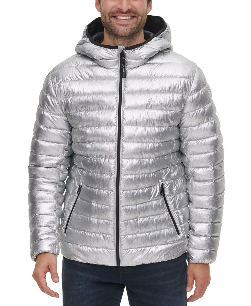 Klein Shiny Packable Hooded Puffer Jacket –