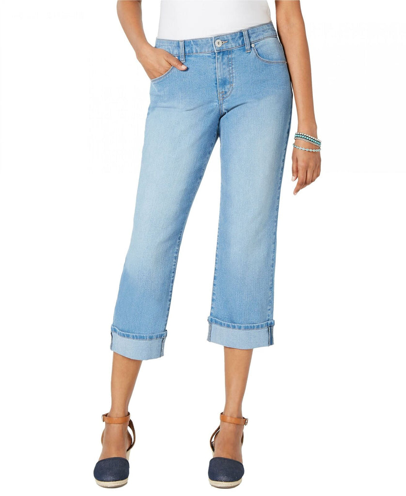 Style & Co. Women's Curvy-Fit Roll Cuff Capri Jeans. 100059265 –  Biggybargains