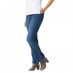 Denim & Co. Pull On 5-Pocket Lightly Boot Cut Jeans