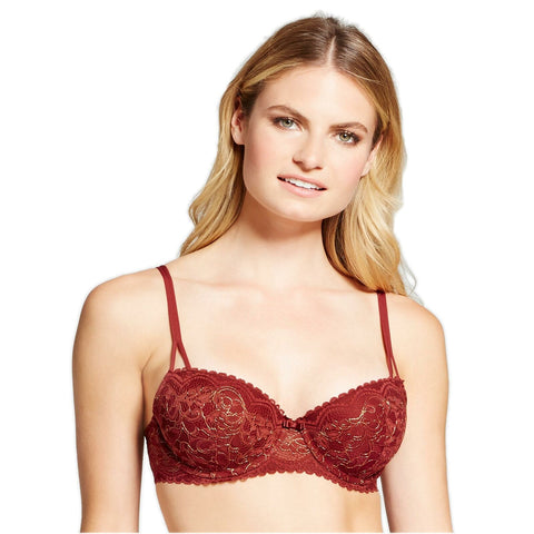 Gilligan & O'Malley Everyday Lace Lightly Lined Haltered Bra