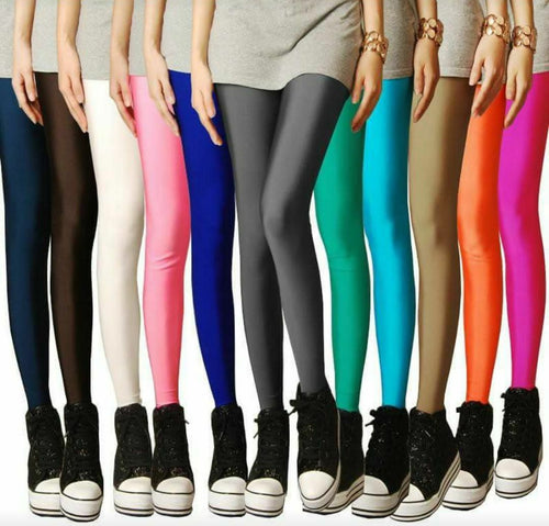 Buy Go Colors Women Gold Nylon Shimmer Churidar Legging online