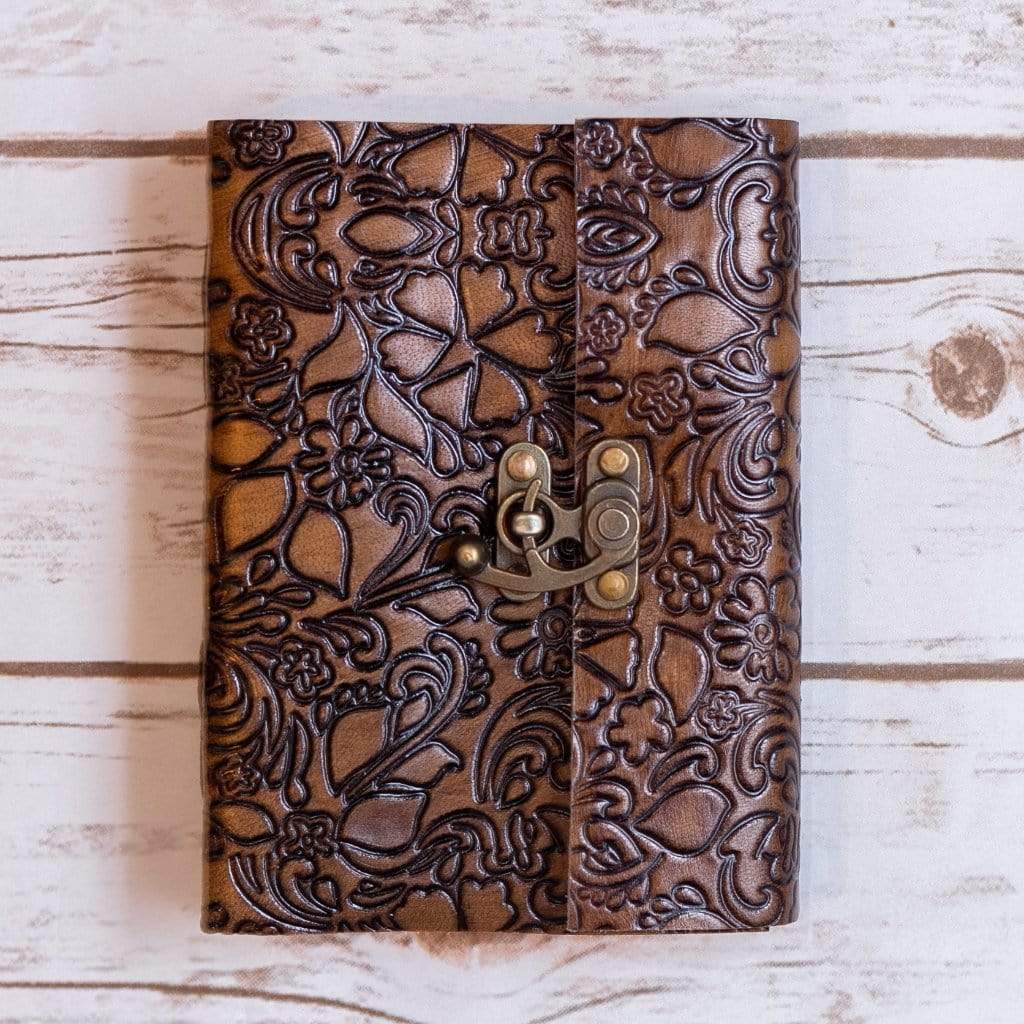 Image of Floral Embossed Latch Journal