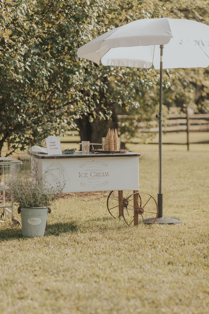 Garden party ice cream cart