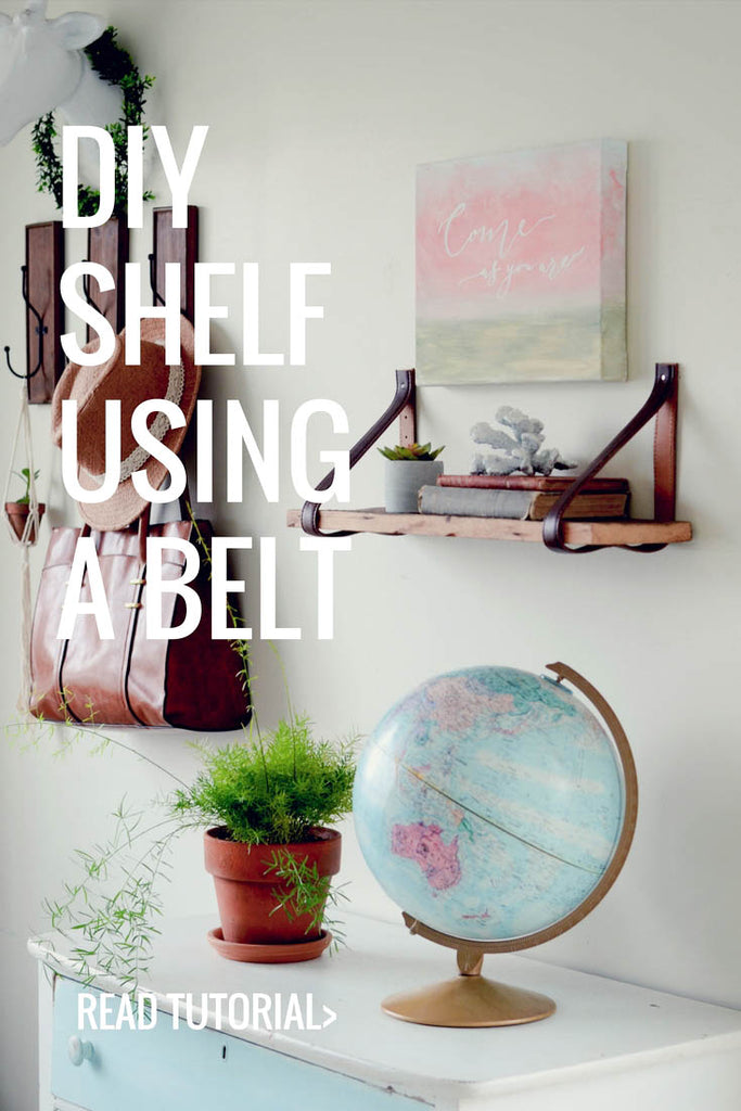 DIY shelf using a belt