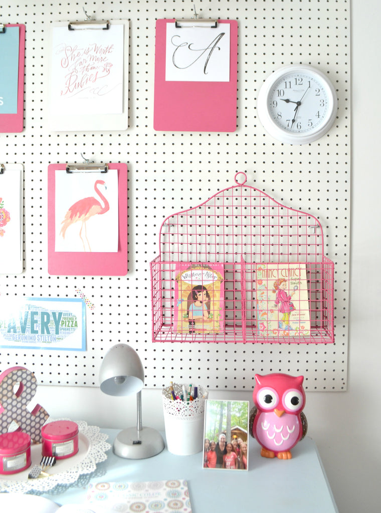 A peg board for the girls' room – Aimee Weaver Designs