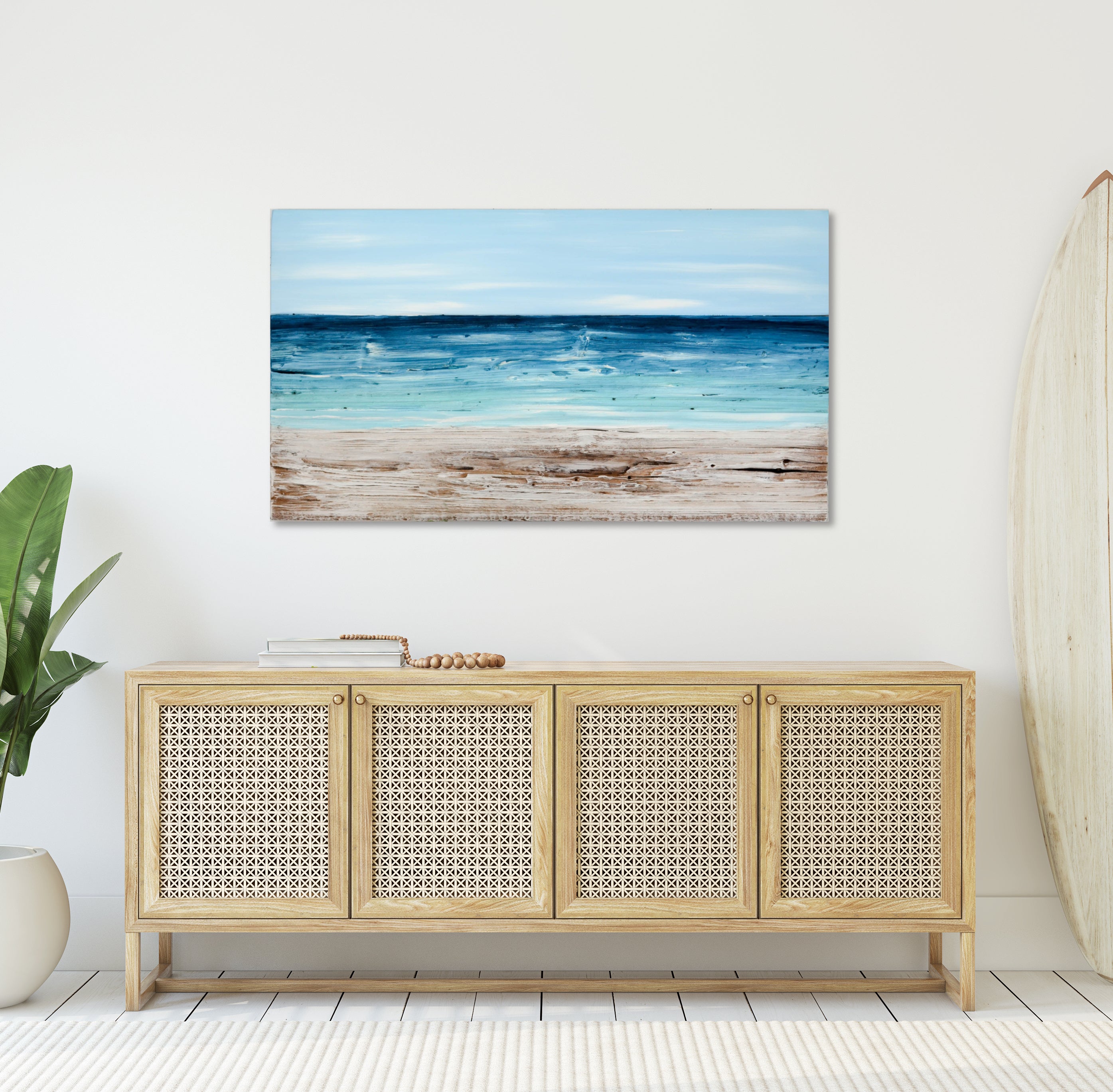 Ocean Reclaimed Wood Painting – Aimee Weaver Designs