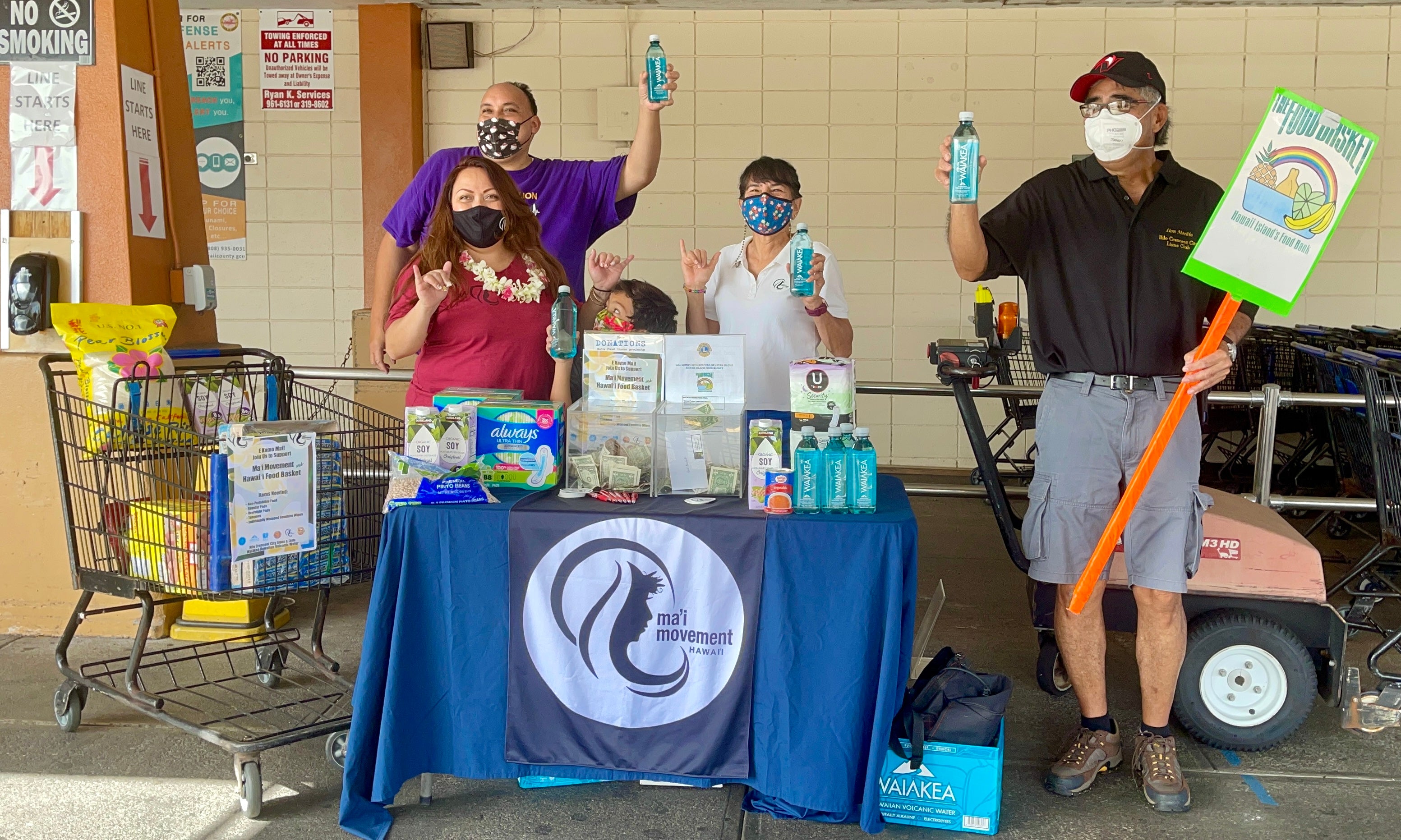 Waiākea Hawaiian Volcanic Water works with Ma'i Movement to End Period Poverty in Hawai'i