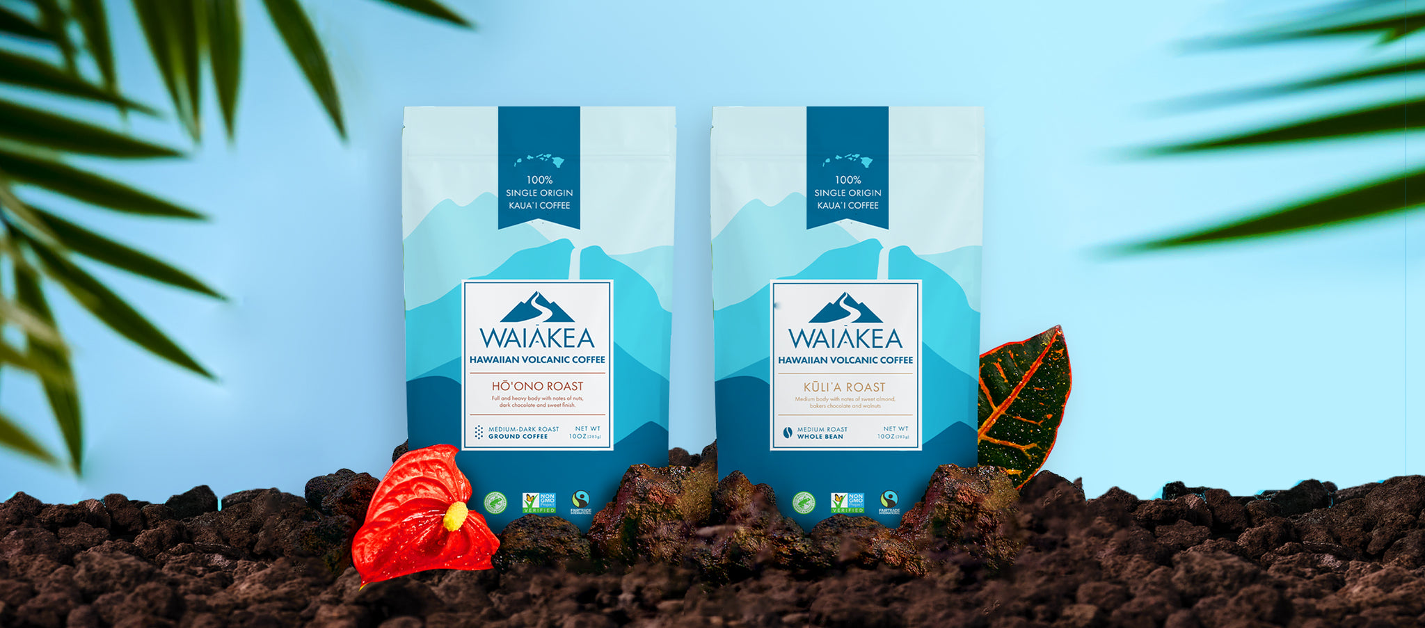 Waiākea Hawaiian Volcanic Coffee, 100% Single Origin Kaua'i Coffee