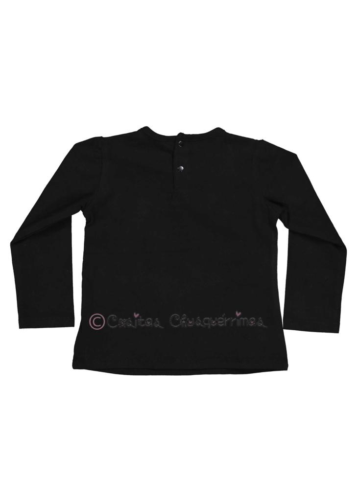 Camiseta niña larga negra de Birba – Cositas Chusquérrimas