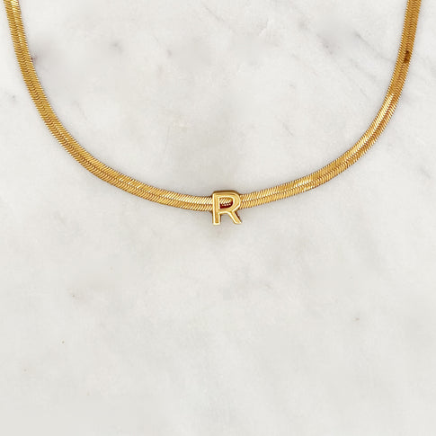 Fine Chain Necklace Love Initial – ByNouck Jewelry