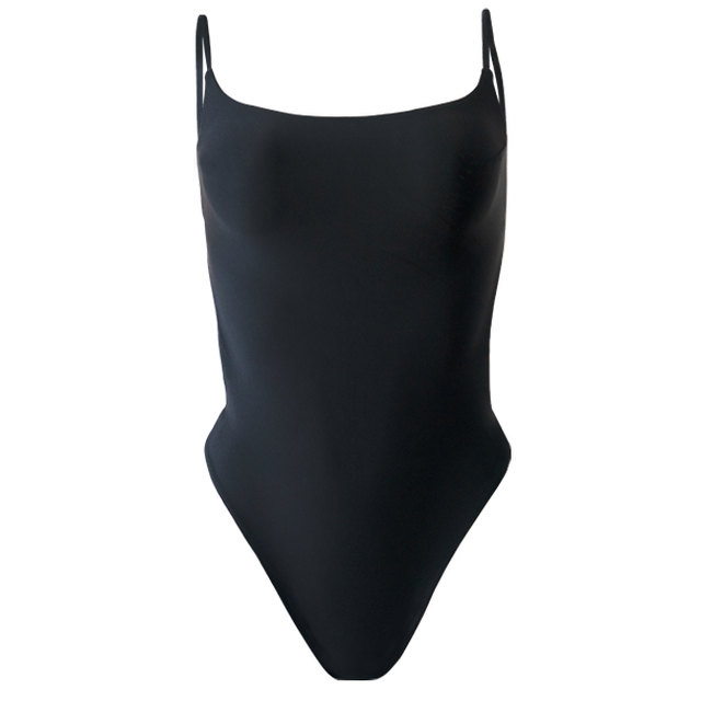 Buy Square Back One Piece | BLACK by Kiss My Peach online - WBK FIT