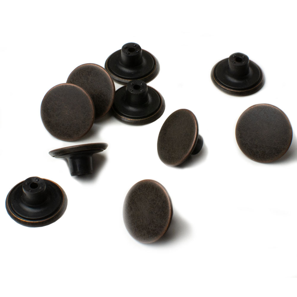 JB229-20mm Black oxide With 8 Stars - Jean (Tack) Buttons and Including  with Ridges Pin (100 pcs of each)