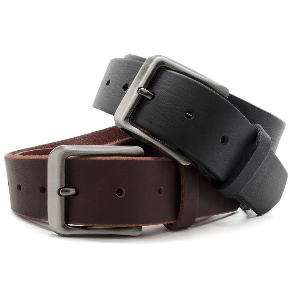 Leather Belt - Chestnut color leather belt with Nickel Plated Buckle –  GARNY & Co.